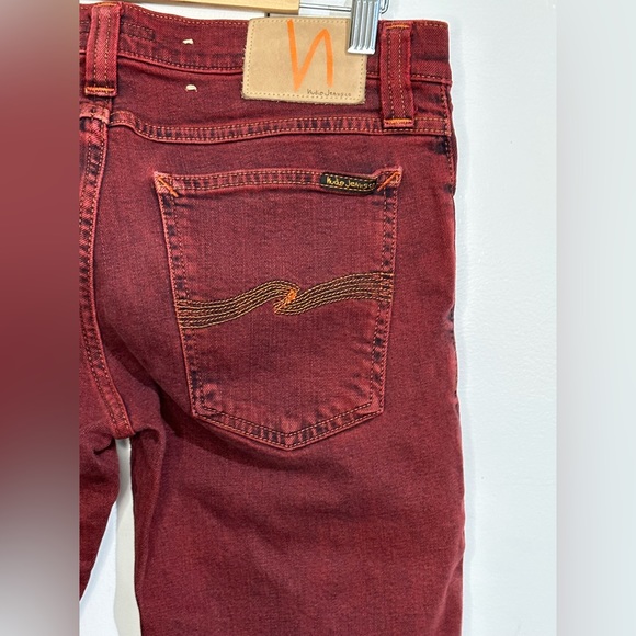 Nudie organic jeans in red denim size 30/34 - Picture 7 of 7